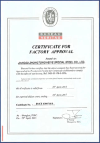 Bureau Veritas Factory Approval